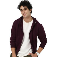 Neostreak Men's Fleece Neck Hooded Sweatshirt (neoswtsolhdzip-03-ptpurp-m_Potent Purple