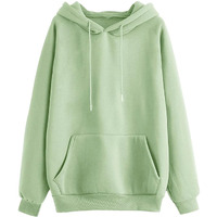 JUNEBERRY Women's Fleece Hooded Sweatshirt (Jb_W02_Pista_S_Ul_Light Green_S)