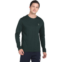 U.S. POLO ASSN. Men's Regular Fit T-Shirt (I693-Pl_Scarab,Large, Green