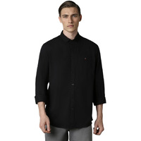 Louis Philippe Men's Slim Fit Shirt (LRSFNSLPT85910_Black