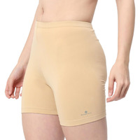 Bodyband Cycling Shorts for Women Shorts - High Waist Under Skirt Shorts for Women & Girls Stretchable Skin Fit Under Dress Shorts Biker Bicycle Shorts - Beige - XL