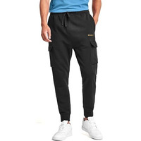Boldfit Cargo Pant for Men Solid Cargo Joggers for Men & Boys Casual Wear Cargo Pants for Men Regular Fit Cargos for Men Stylish Mens Cargo Pant, Trouser, Lowers for Men - Black XXL