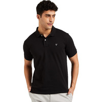 Allen Solly Men Jet Black Regular Fit Polo(AMKP317G04249_Jet Black_2XL)