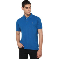 Allen Solly Men Blue Regular Fit Polo(AMKP317G04252_Medium Blue_L)