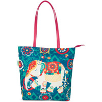 Chumbak Teal Regal Elephant Tote Bag - Teal