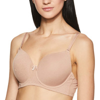 Zivame Women's Cotton Padded Wired Seamless Bra (ZI1135-Nude_Skin_34b_Skin_34B)