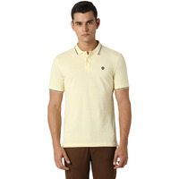Van Heusen Men's Regular fit T-Shirt (VSKP517S011421_Cream L)