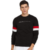 Qube By Fort Collins Men's Fleece Regular Fit Hooded Neck Sweatshirt (929247 SMU_Black_L)