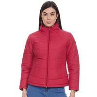 Qube By Fort Collins Nylon Women's Standard Length Parka Coat (39231 Smu_Red_Xl)