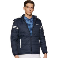 Qube By Fort Collins Men's Nylon Short Length Jacket, 87171AZ, Navy, M