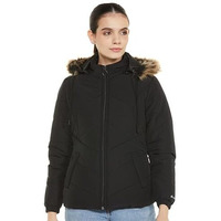 Qube By Fort Collins Women's Parka Coat (BD1162AZ_Black