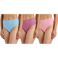 Van Heusen Women Hipster Panty-100% Super Combed Cotton-Pack Of 3-Anti Bacterial, No Marks Waistband, Moisture Wicking, Full Coverage, Assorted