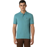Van Heusen Men's Regular Fit Polo T-Shirt (VSKPWRGFR16516_Teal L)