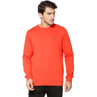Allen Solly Men's Cotton Round Neck Regular Sweatshirt (Asstorgpf16842Xl_Orange 17-1558 Tcx_Orange_Xl)