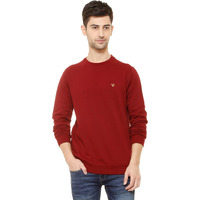 Allen Solly Men Casual Cotton Crew Neck, Regular Sweatshirt (Asstorgpm88973_Maroon_L)