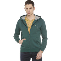 Allen Solly Men's Cotton Hooded Neck Sweatshirt (ASSTORGPW59795XL_Pine Green 19-5414TCX_Pine Green_XL)