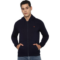 Allen Solly Men's Cotton Hooded Neck Regular Sweatshirt (Asstorgpx52409S_19-3810 TCX_Navy_Small)