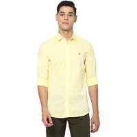 Allen Solly Men Solid Slim Fit Shirt(ASSFWMOF067723_Yellow_40)