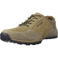 Woodland Men's Dubai Khaki Leather Closed shoe-10 UK (OGC 3491119)