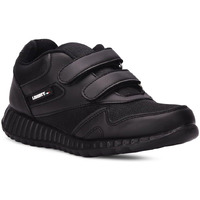 Liberty Force10 9906-90VGN Kids Velcro School Shoes with PVC Upper | EVA Sole | Comfortable & Lightweight | Quick-Wear Elastic Laces | Stylish & Modern(5 UK-Black)