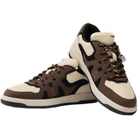 The Souled Store Urban Blaze: Mocha Men and Boys Lace-Up Low Top Sneakers Brown Sneaker Shoes Solid Color Bright All Season Party Casual Wear Low Top Sneakers Mens Lace Up Shoes