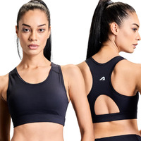 Boldfit Women's Nylon Spandex Wire Free Modern Padded Bra Bftbw2001Sblackl Black