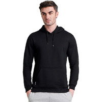 Boldfit Men s Stylish Cotton Branded Tailored Fit Hoodies Sweatshirt for Running, Gym Warm Travel Hoodies Pullover Hoodies for Men & Boys Terry - Black Large