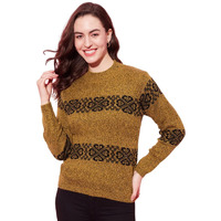 Modeve Women Striped Sweater for Winter||Winterwear|| Tan