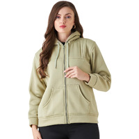 PIVL Women Solid Hooded Jacket For Winter
