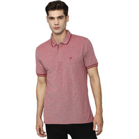 Allen Solly Men's Solid Regular Fit T-Shirt (ASKPCURGF681008_Red L)