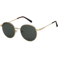 VINCENT CHASE EYEWEAR By Lenskart | Full Rim Round | Polarized and 100% UV Protected Sunglasses | Men & Women | Medium | VC S13112 (Color:-Frame Gold/Lens Green)-Pack of 1