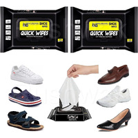 Rushwak Shoe Wipes (80 + 80 Wipes) Sneaker Wipes Instant Sneaker Cleaner Shoe Cleaning Wipes Sneaker Wipes for Shoes Quick Remove Dirt Stain Shoe Cleaner Wipes Shoe Wipes for Sneakers Cleaning Kit