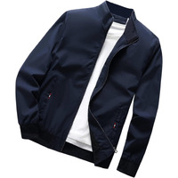 TAGAS Polyester Men's Standard Length Bomber Jacket(Mj-9015-Navy-Xl_Navy