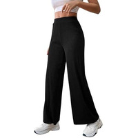 GRECIILOOKS Regular Fit Trouser for Women (Gl-Tr954-Large-Black)