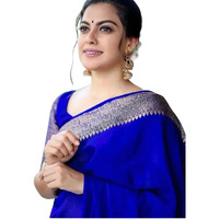 C J Enterprise Women's Pure Soft Kanjivaram Silk Saree for Wedding Kanchipuram Pattu Sarees Banarasi Cotton Latest Sari With Blouse Piece Design Wear ladies new sadi Party 2025 (Yatri-51) (Royal Blue)