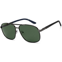 John Jacobs | Gunmetal - Grey | Full Rim Rectangular Stylish & Premium Polarized Sunglasses | Polarized and 100% UV Protected | Men & Women | Extra Wide | JJ S15860