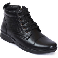 Zoom Boot for men Leather High Ankle Formal Casual Boot With Laces for Adults Super comfortable with Lightweight and Slip Resistant Sole ZA-1165 (Black)