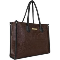 LEGAL BRIBE Women Crock Style Classic Tote Bag (Brown)