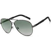 John Jacobs | Gunmetal - Green | Full Rim Pilot Stylish & Premium Polarized Sunglasses | Polarized and 100% UV Protected | Men & Women | Extra Wide | JJ S15863