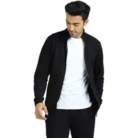 XYXX Men's Cotton High Neck Regular Fit Jacket Black L