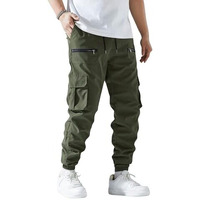 Lymio Men Cargo || Men Cargo Pants || Men Cargo Pants Cotton || Cargos for Men (Cargo-34-Green-2XL)