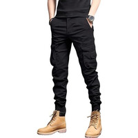 Lymio Men Cargo || Men Cargo Pants || Men Cargo Pants Cotton || Cargos for Men (Cargo-09-12) (XL, Black)