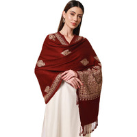 Women's Ghazal Kashmiri Aari Embroidery Stole (Size: 71X203 CM)