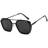 VINCENT CHASE EYEWEAR By Lenskart|Black Grey Full Rim Geometric|Fashion Essentials|Branded Latest And Stylish Sunglasses Hexagonal| 100% Uv Protected|Men & Women|Large|Vc S15801