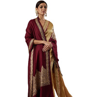 Women Firoza Kashmiri Aari Embroidery Stole (Size: 71X203 CM)