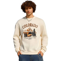 TAGAS Men's Fleece Year Round Replenishable Round Neck Regular Fit Sweatshirt (MSS-1-COLORADO-BEIGE-L_Beige_L)