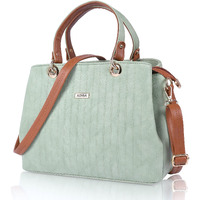 ADISA texture stripes handbag shoulder bag for women and girls with sling belt (AD4074-GREEN)