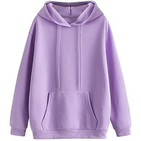 JUNEBERRY Women Sweatshirt with Hoodies, Fleece Material Full Sleeves Jumper Women Winter Wear, Hooded Neck Regular Fit Long Sleeve Womens Sweatshirt, Winter Wear for Women Lilac