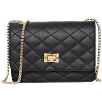 ADISA Women's Girls Party Sling Bag with Gold Chain (SL5090-BLA_Black)