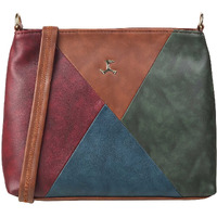 Mochi Women Brown Zip Top Sling Bag (66-7355)